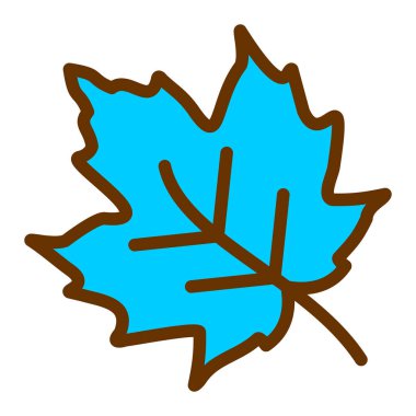 sonbahar yaprakları ikon vektör illüstrasyonu