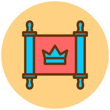 Taç. Web simgesi basit illüstrasyon