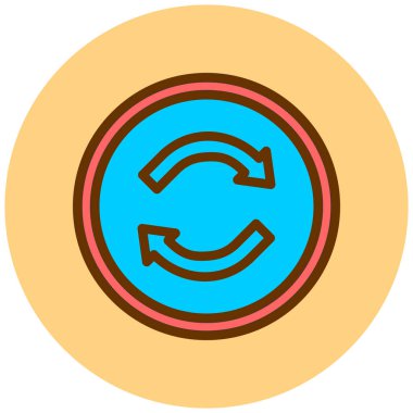 Doldur. Web simgesi basit illüstrasyon