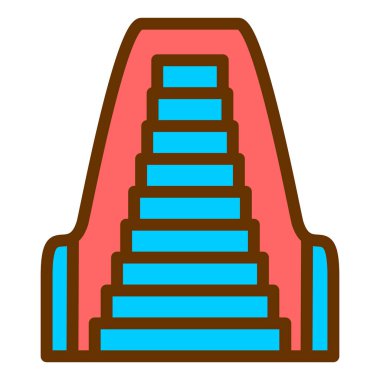 Merdivenler. Web simgesi basit illüstrasyon