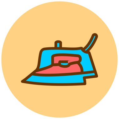 Ütü yapıyorum. Web simgesi basit illüstrasyon