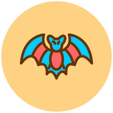 Yarasa. Web simgesi basit illüstrasyon