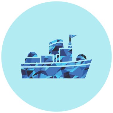 Gemi simgesi vektör illüstrasyonu