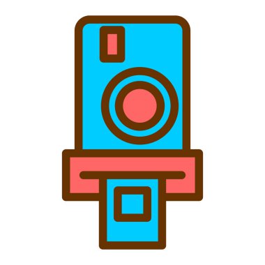 Kamera. Web simgesi basit illüstrasyon