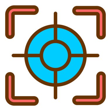 Hedef. Web simgesi basit illüstrasyon