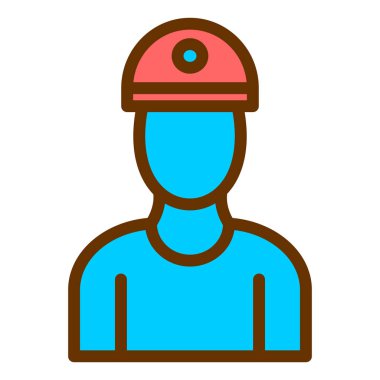 Polis memuru ikon vektör illüstrasyonu