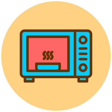 mikrodalga fırın düz vektör simgesi