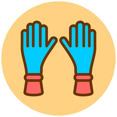 Eldiven. Web simgesi basit illüstrasyon