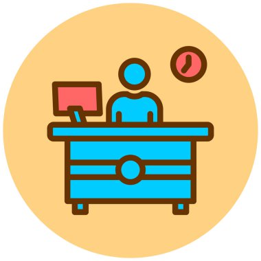 Masa. Web simgesi basit illüstrasyon