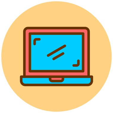 Bilgisayar. Web simgesi basit illüstrasyon