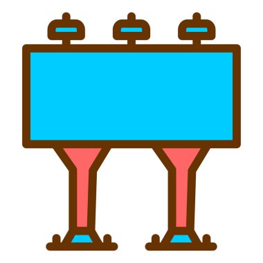 Reklam panosu. Web simgesi basit illüstrasyon