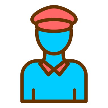 Kırmızı elbiseli bir adamın vektör çizimi