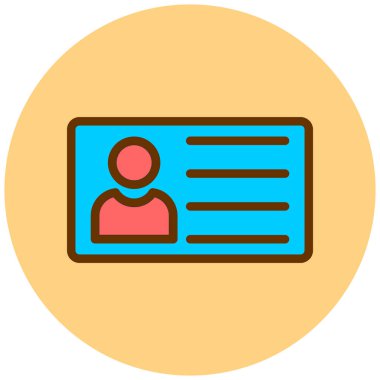 Kimlik kartı. Basit resimleme