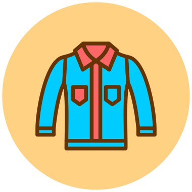 Ceket. Web simgesi basit illüstrasyon