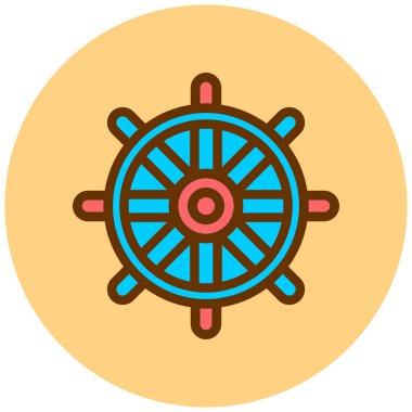 Pusula. Web simgesi basit illüstrasyon