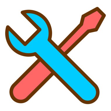 İngiliz anahtarı. Web simgesi basit illüstrasyon