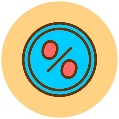 - Yüzde. Web simgesi basit illüstrasyon