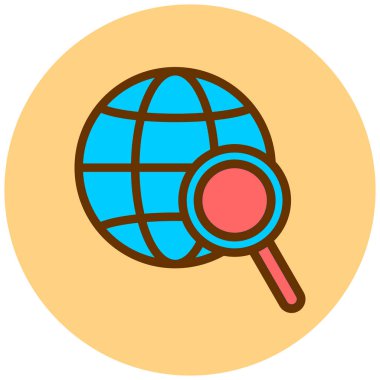 Ara. Web simgesi basit illüstrasyon