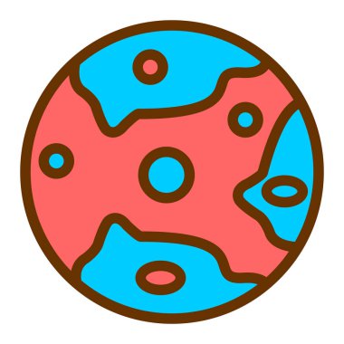 Gezegen. Web simgesi basit illüstrasyon