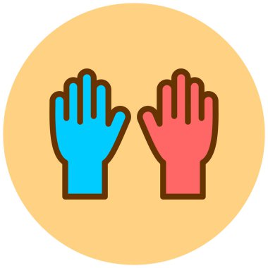 Eldiven. Web simgesi basit illüstrasyon