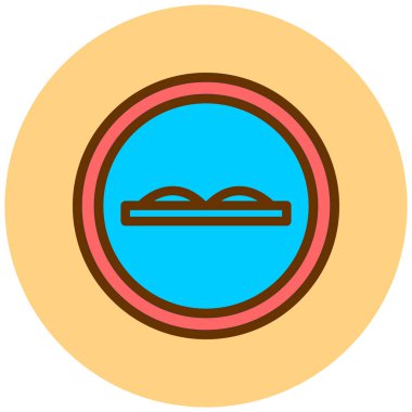 Bir plaj simgesinin vektör çizimi