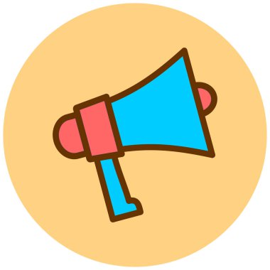 Megafon. Web simgesi basit illüstrasyon