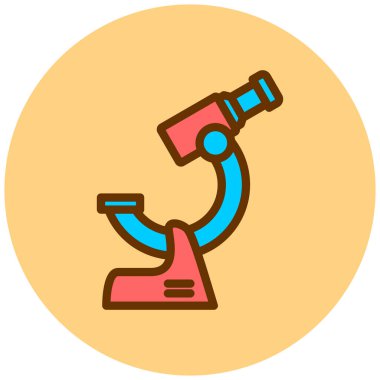 Mikroskop. Web simgesi basit illüstrasyon