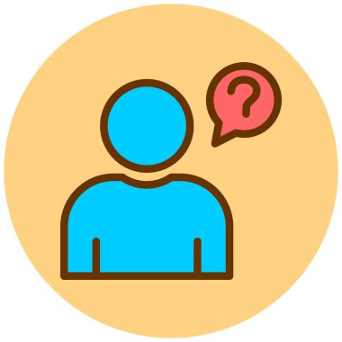 Bir kişi simgesinin vektör illüstrasyonu