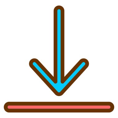 Aşağı ok. Basit resimleme