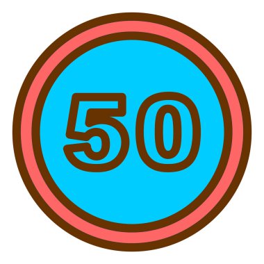 sıfır numaralı simge. vektör illüstrasyonu