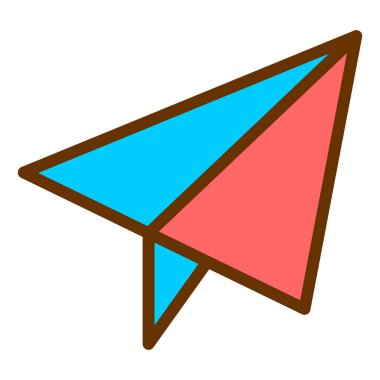 Kağıt uçak. Web simgesi