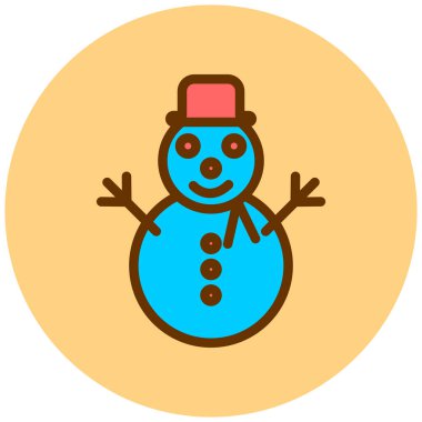 Kardan adam. Web simgesi basit illüstrasyon