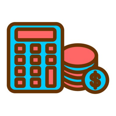 Hesap makinesi. Web simgesi basit illüstrasyon