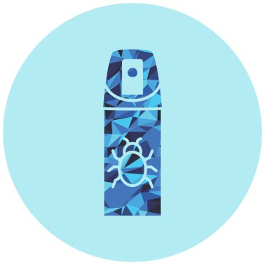 Güzel bir deseni olan mavi ve beyaz bir ikonun vektör çizimi