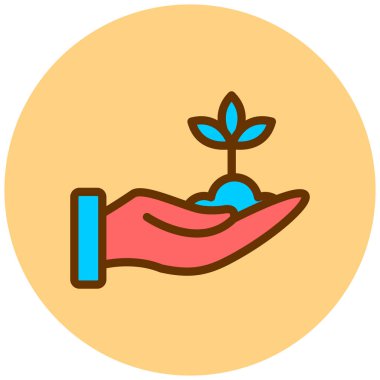 Bitki. Web simgesi basit illüstrasyon