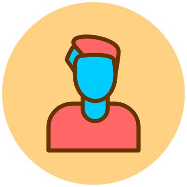 avatar. Web simgesi basit illüstrasyon