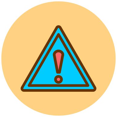 uyarı işareti simgesi, vektör illüstrasyonu