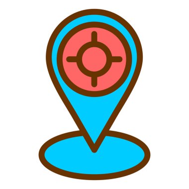 konum. Web simgesi basit illüstrasyon