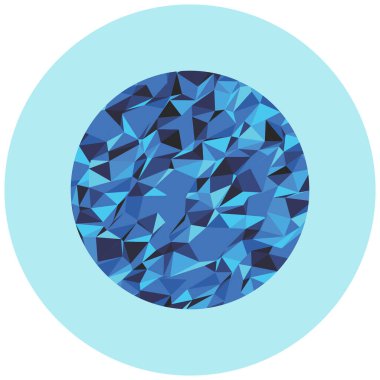 Mavi bir elmasın vektör illüstrasyonu