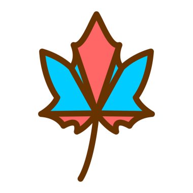 sonbahar yaprakları ikon vektörü. izole kontur sembolü.