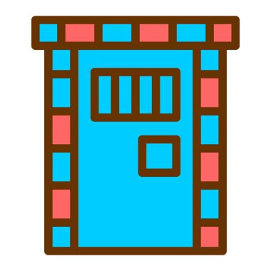 Hapishane. Web simgesi basit illüstrasyon