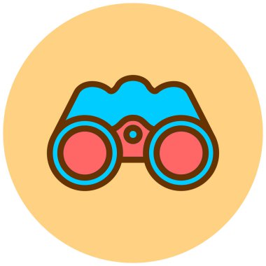 Dürbün. Web simgesi basit illüstrasyon