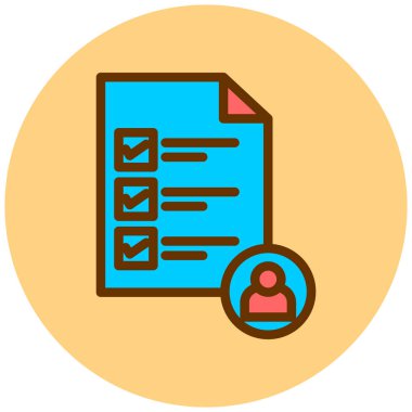 Kontrol listesi. Web simgesi basit illüstrasyon