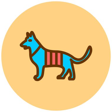 Köpek. Web simgesi basit illüstrasyon