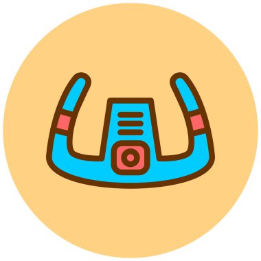 Miğfer. Web simgesi basit illüstrasyon