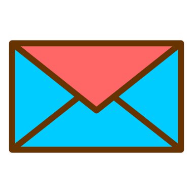 Mektup. Web simgesi basit illüstrasyon