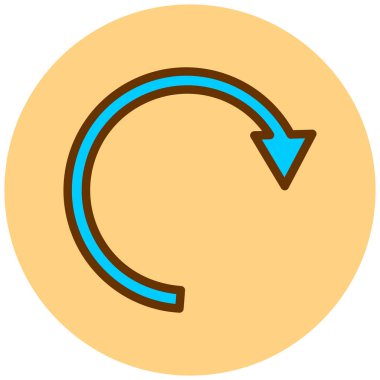 Yenile. Web simgesi basit illüstrasyon