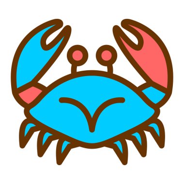 ahtapot simgesi vektör illüstrasyonu