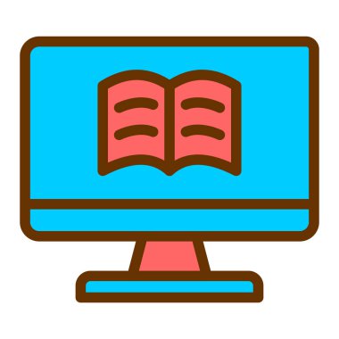 Kitap. Web simgesi basit illüstrasyon