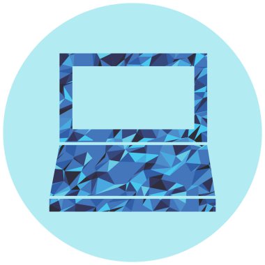 dizüstü bilgisayar simgesi, vektör illüstrasyonu basit tasarım